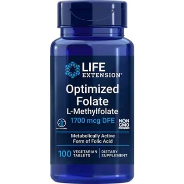 Optmized Folate 1000mcg 100tbs LIFE Extension