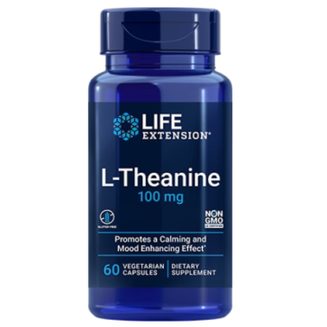 L-Theanine, 60 Vegetarian Capsules (100 mg per Capsule) Life extension