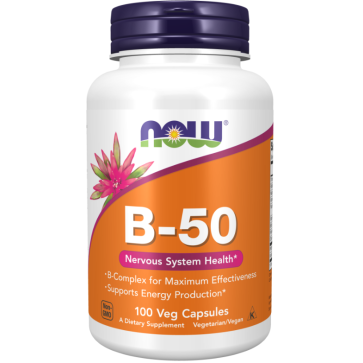 Vitamin B 50 mg 100 Veg Capsules Now foods