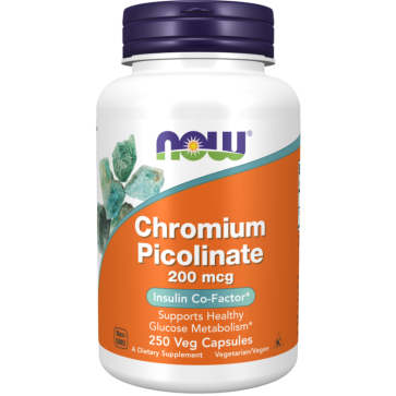 Chromium Picolinate 200 mcg 250 Veg Capsules Now foods