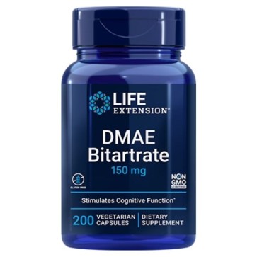 DMAE Bitartrate Dimethylaminoethanol 150 mg, 200s Life Extension