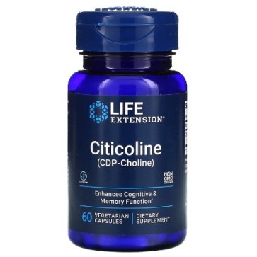 Citicoline (CDP-Choline) 60 vegetarian capsules LIFE Extension