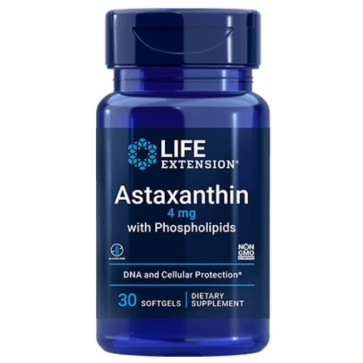 Astaxanthin with Phospholipids 4 mg, 30 softgels Life Extension