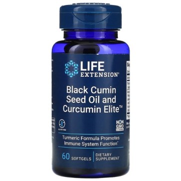 Black Cumin Seed Oil and Curcumin Elite 60 softgels Life Extension