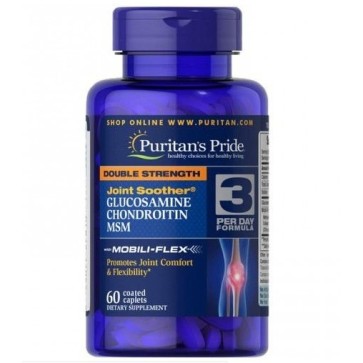 Força Dupla Glucosamina, Condroitina & MSM Joint Soother 60caps Puritan's Pride