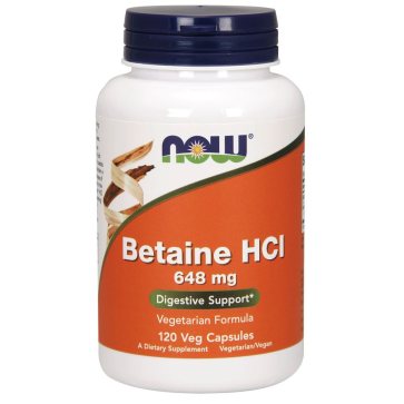 Betaine HCI 648mg 120s Now Foods