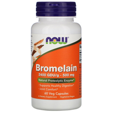 Bromelain, 500 mg, 60 Veg Capsules Now