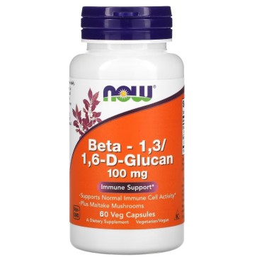 BETA 1,3/1,6 GLUCAN  60 VCAPS Now foods