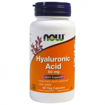 Hyaluronic Acid 50mg MSM 60s Now Foods