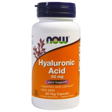 Hyaluronic Acid 50mg MSM 60s Now Foods