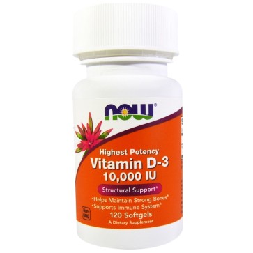 Vitamina D3 10.000 120 softgels NOW Foods