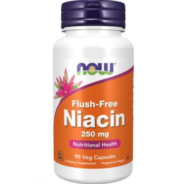 Flush-Free Niacin 250 mg 90 Veg Capsules Now Foods