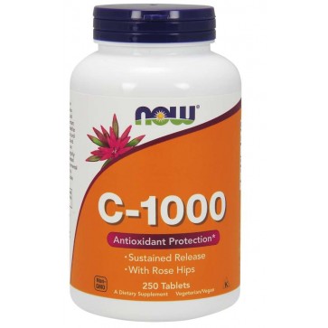 C 1000 Vitamina  250 tablets Now Foods