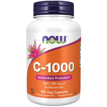 C 1000 Vitamina 100 veg caps 100mg bioflavonoids Now Foods