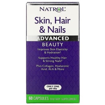 Skin Hair Nails Advanced  Beauty, Capsules, 60ct Natrol