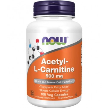 Acetyl L-carnitine 500mg 100 vcaps Now Foods