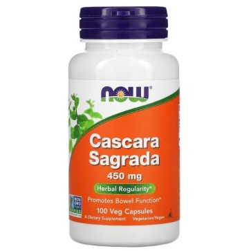 Cascara Sagrada 450 mg 100 Veg Caps NOW Foods