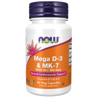 MEGA D3 & MK-7 60 VCAPS Now foods