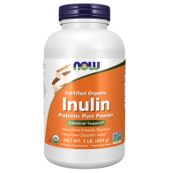 Certified Organic Inulin, Prebiotic Pure Powder, 1 lb (454 g) Now foods