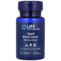 Aged Black Garlic, 30 Vegetarian Capsules (500 mg per Capsule) Life Extension