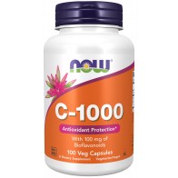 C 1000 Vitamina 100 veg caps 100mg bioflavonoids Now Foods