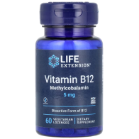 Vitamin B12 Methylcobalamin, 5 mg, 60 Vegetarian Lozenges Life Extension