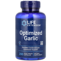 Optimized Garlic, 200 Vegetarian Capsules (600 mg per Capsule) Life Extension