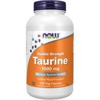 Double Strength Taurine, 1,000 mg, 250 Veg Capsules Now Foods