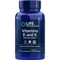 Vitamins D and K with Sea-Iodine™. 60 capsules LIFE Extension