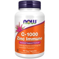 Vitamina C 1000 Zinc Immune 90 Veg Caps Now foods