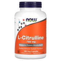 L-Citrulline, 750 mg, 180 Veg Capsules Now