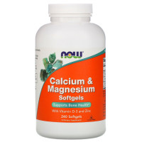 Calcium  Magnesium, 240 Softgels Now foods