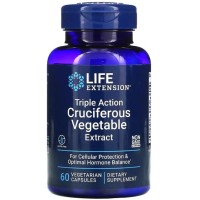 Triple Action Cruciferous Vegetable Extract 60 vegetarian capsules Life Extension