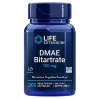 DMAE Bitartrate Dimethylaminoethanol 150 mg, 200s Life Extension