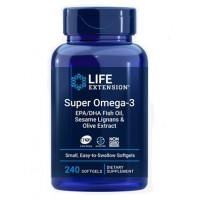 Super Omega-3 EPA/DHA with Sesame Lignans & Olive Extract. 240sLIFE Extension