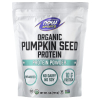 Organic Pumpkin Seed Protein Powder, Unflavored, 1 lb (454 g) Now
