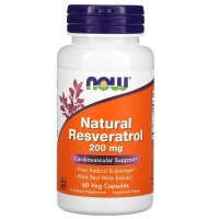 RESVERATROL 200mg 60 VCAPS NOW Foods