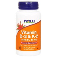 Vitamina d3+k2 Now 120s NOW Foods