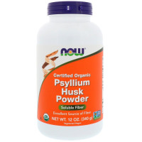 NOW Foods, Certified Organic Psyllium Husk Powder, 12 oz (340 g)