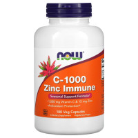 C-1000 Zinc Immune , 180 Veg Capsules Now foods