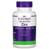 High Absorption Zinc Immune Health, 7.5 mg, Pineapple Chewable Tablet, 60ct Natrol