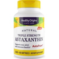 Astaxanthin 12 mg triple 60 softgels (AstaPure) Healthy Origins