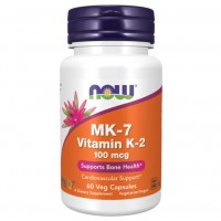 MK7 Vitamina K-2 100 mcg Veg Capsules NOW Foods